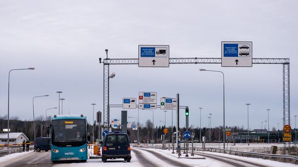 Финский пограничный пункт пропуска автомобилей МАПП Нуйамаа на границе РФ и Финляндии
