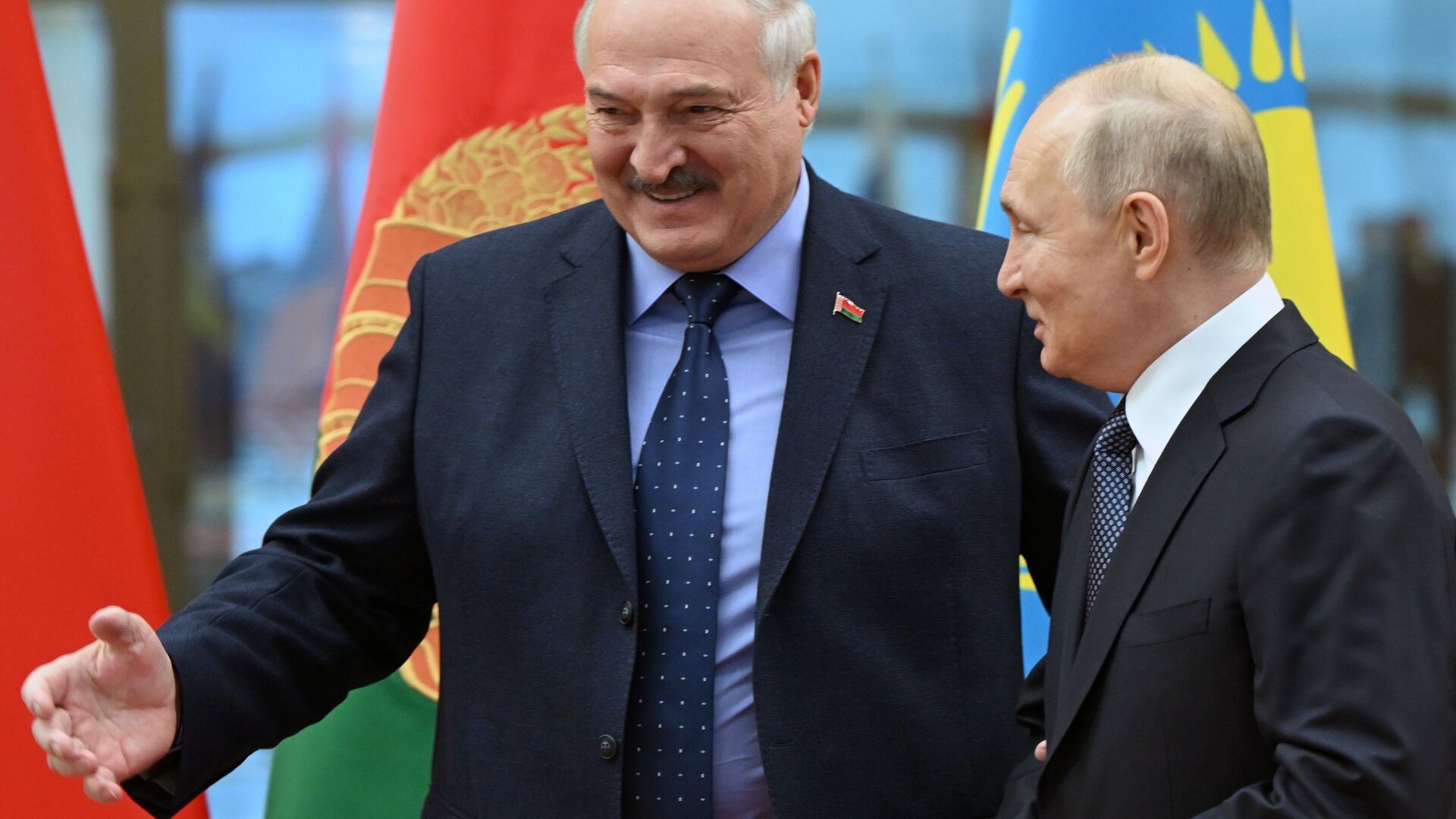 Президент РФ Владимир Путин и президент Белоруссии Александр Лукашенко - ПРАЙМ, 1920, 22.12.2023