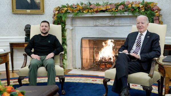 Президент Украины Владимир Зеленский и президент США Джо Байден 