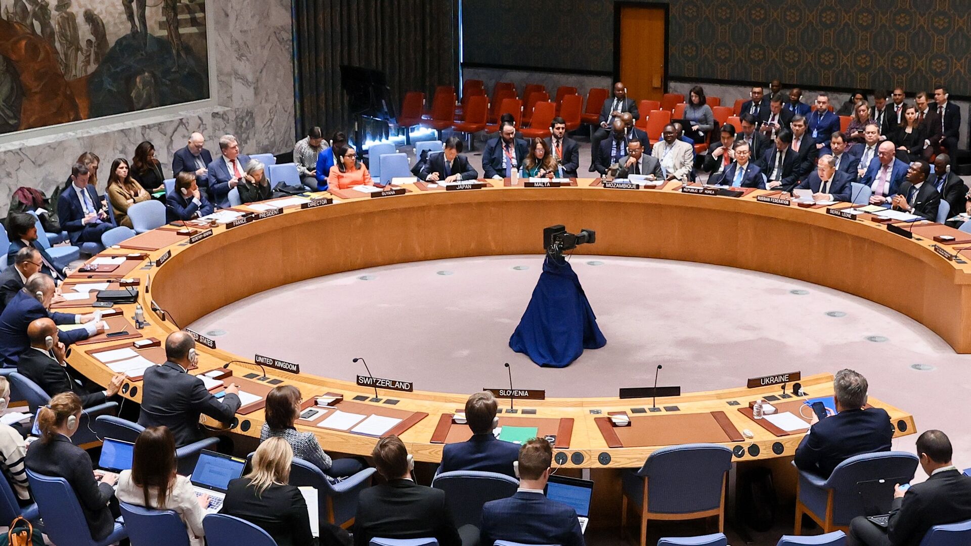 Заседание в Нью-Йорке Совета Безопасности Организации Объединенных Наций (СБ ООН) - ПРАЙМ, 1920, 26.04.2024