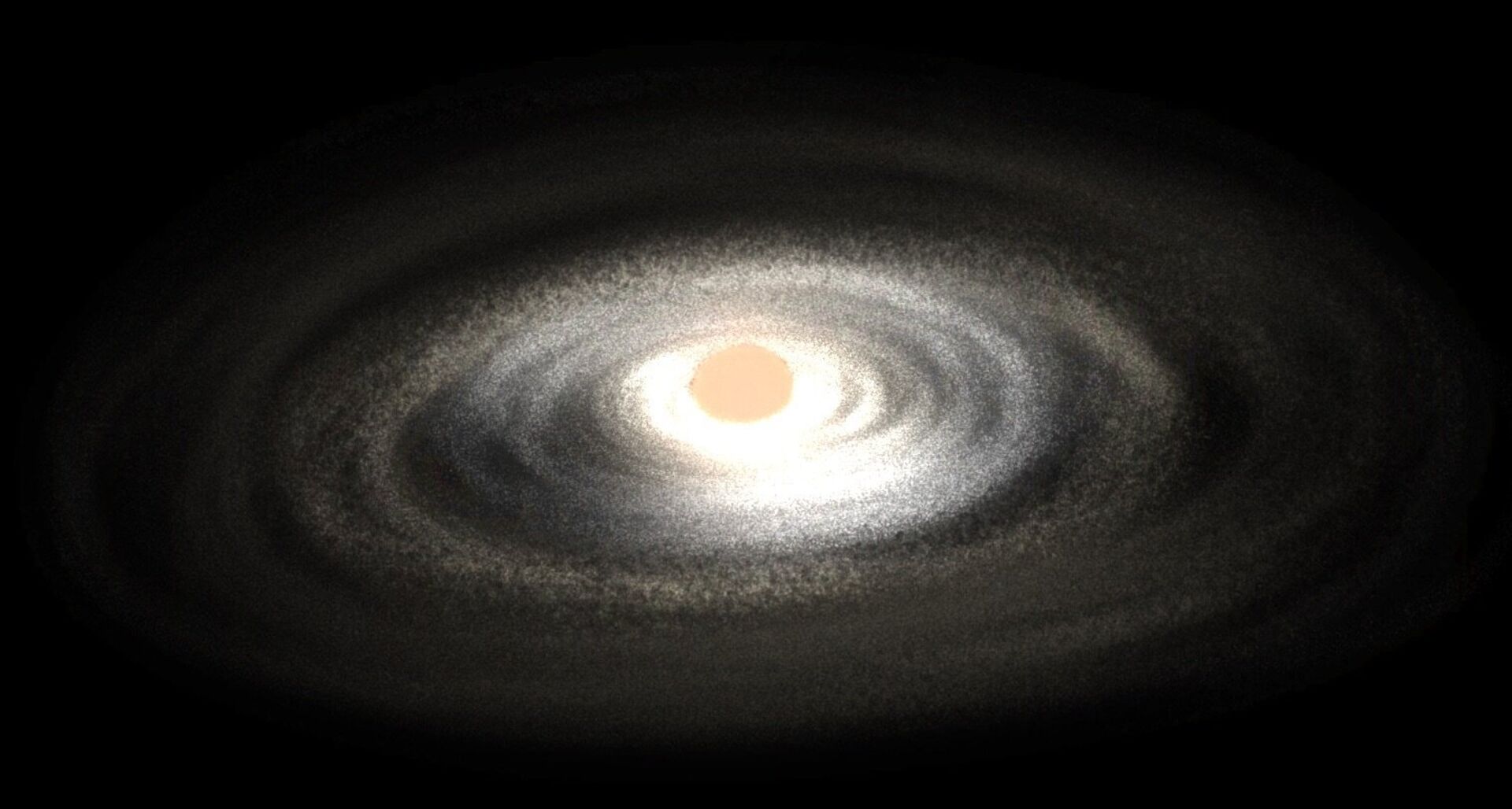 Иллюстрация извержения диска материи вокруг новорожденной звезды - ПРАЙМ, 1920, 26.01.2024