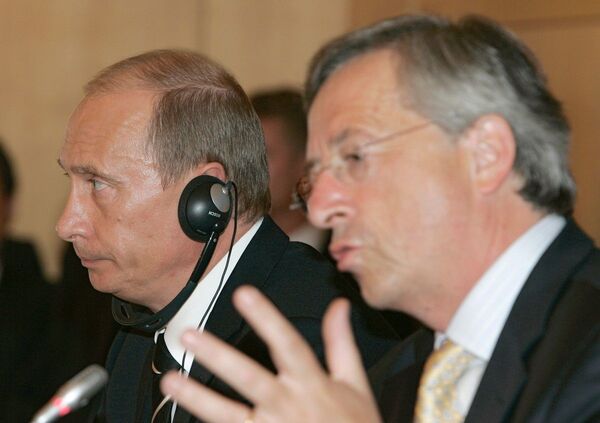 Президент РФ Владимир Путин и Глава ЕК Жан-Клод Юнкер